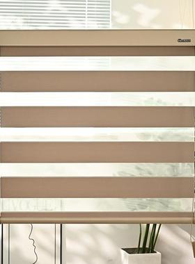 阳柔纱帘免打孔196A241-卷帘简约叶窗遮光防水卫生间办公遮室升式