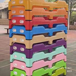 幼儿园床午睡床塑料床单人午休叠叠床儿童早教托管班小床