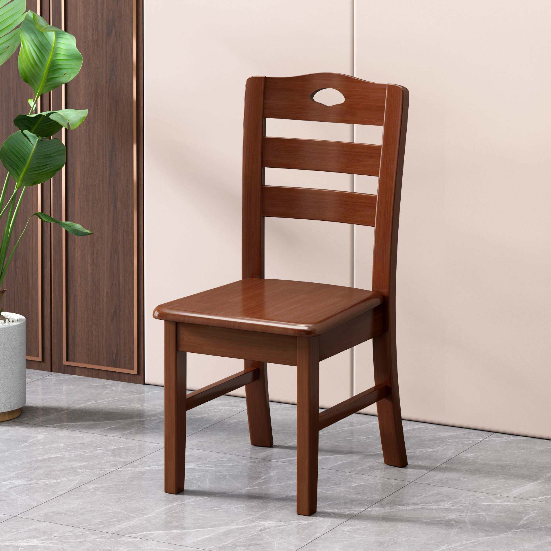 整装全实木餐椅家用餐桌椅子靠背椅凳子简约新中式餐厅吃饭原木椅