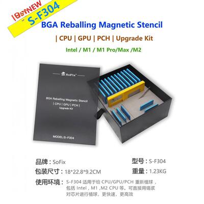 BGA芯片植P锡钢套装CPU/GUMDUP/CH植球钢网Reballing植球台网S-F3