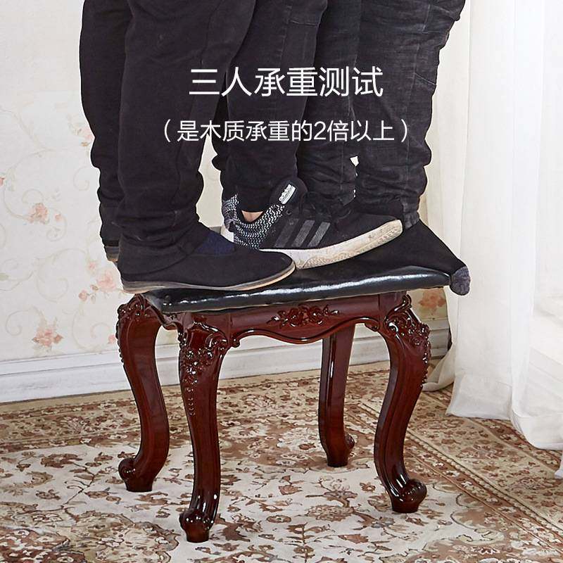 古筝钢琴凳单人欧式梳妆台凳子美式化妆椅中式古典家用小方凳圆凳