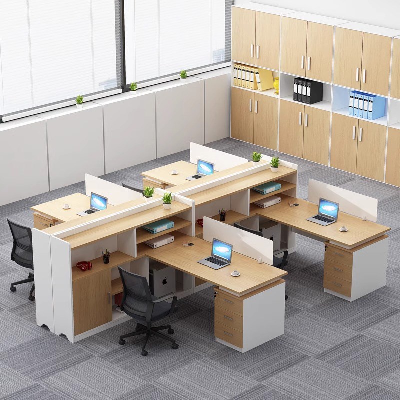 职员工位办公桌简约现代人位屏风卡座人财务电脑桌椅办公室