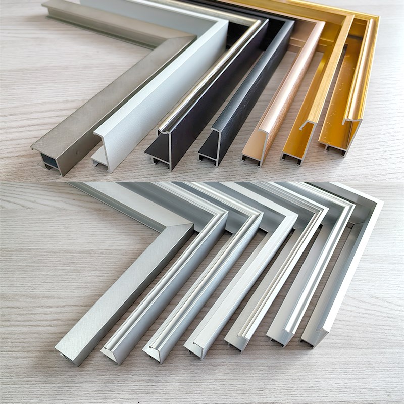 上海龙慧铝合金画框型材工厂定制大尺寸金属广告海报框架相框挂墙