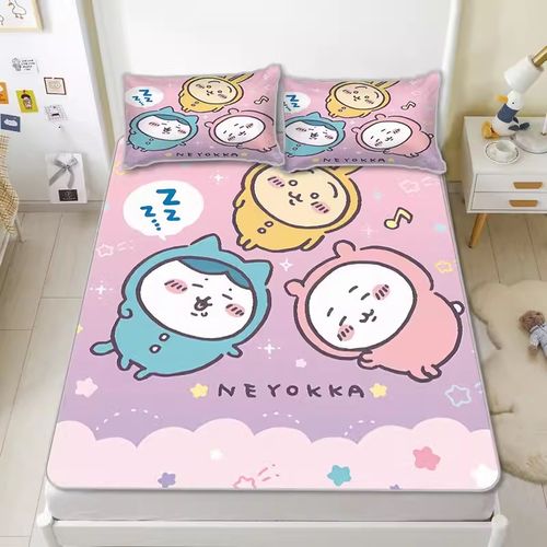 吉伊卡哇冰丝凉席chiikawa乌萨奇1.2m米水豚空调席1.5米1.8单人床