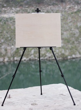 折叠画架画板美术初学套装展架画室素描写生黑色铝铁画架+4k画板