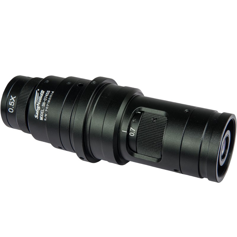 叁诺微测高倍率可调镜头单筒电子显微镜配件金相物镜 同轴平行光