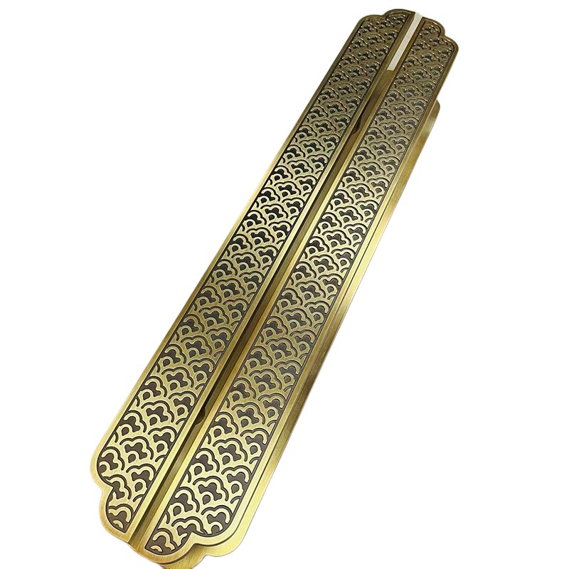 玻璃门拉手仿古铜门把手中式大门拉手宴会厅推拉实木门把手 刻字