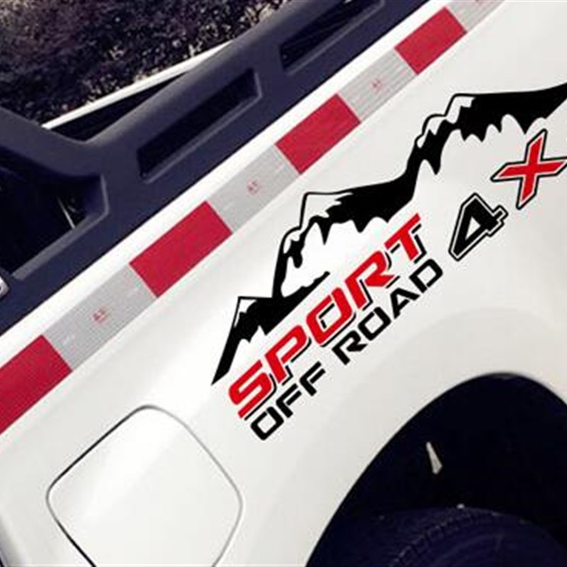 X汽车贴纸四轮驱动标志越野车车身和尾部标志夜光贴纸皮卡宇虎货