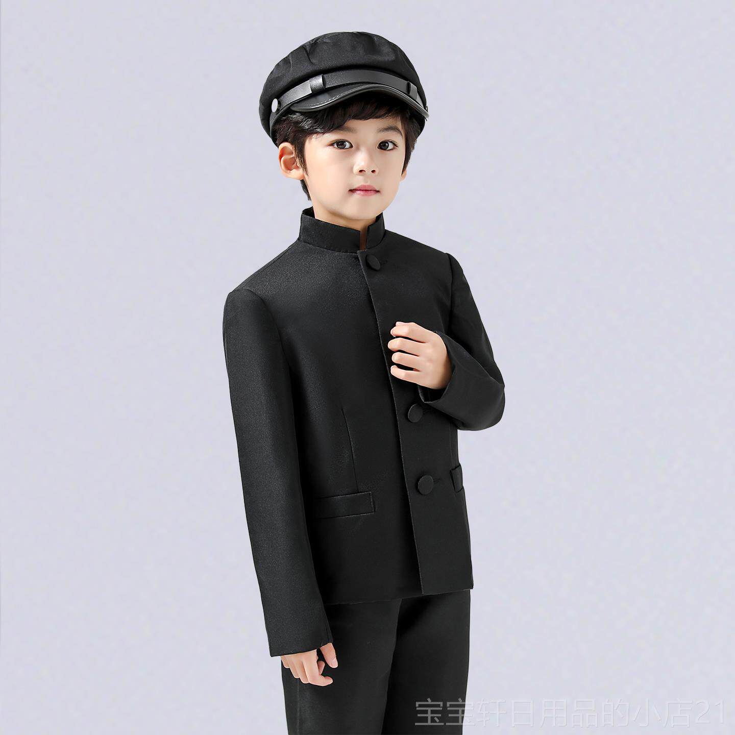 高档儿童中山六装民学生装小学生表演合唱服一演出国服服男童朗诵