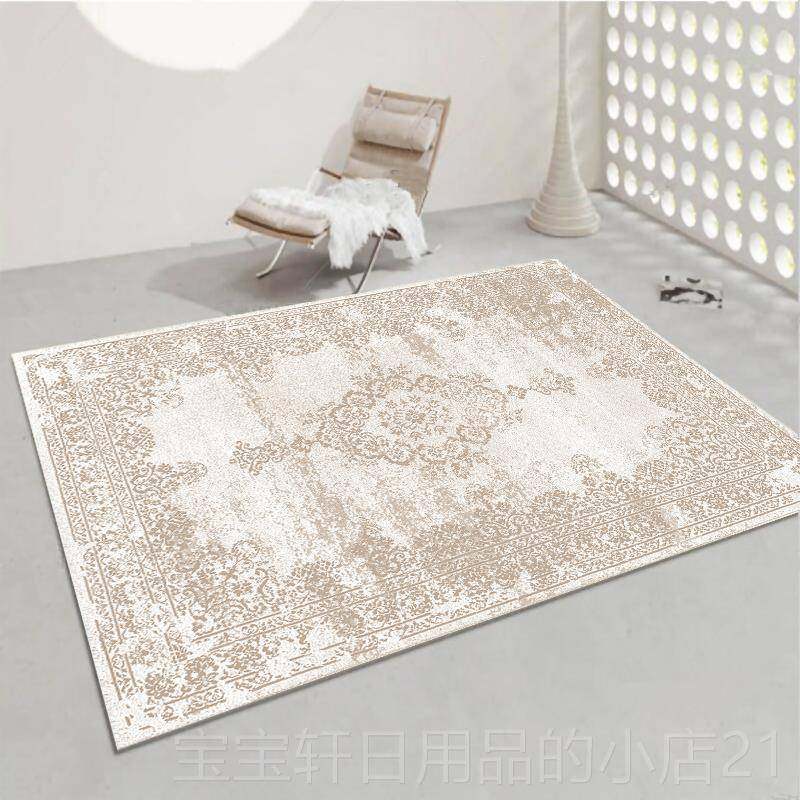 正品法式覆古毯客厅高级边感茶毯美式轻奢奶油风书房地卧室ins床