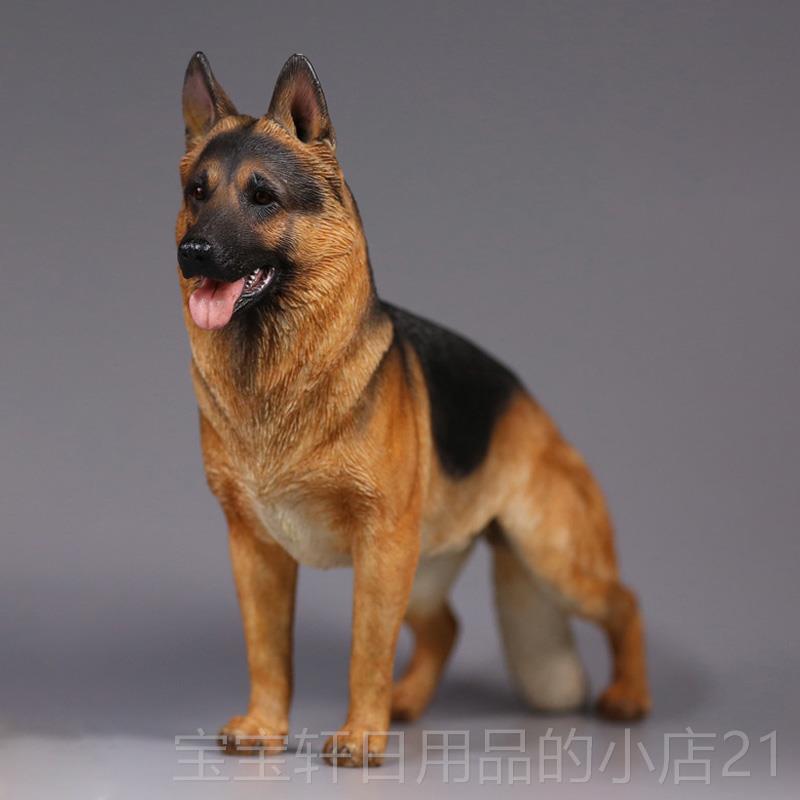 正品德国羊犬模型摆件式风欧格 树脂材狗质德牧桌面牧摆饰礼盒装