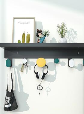 XBB谋生玄关挂钩衣进门置门架收纳壁挂墙上免物打孔入户钥匙服粘
