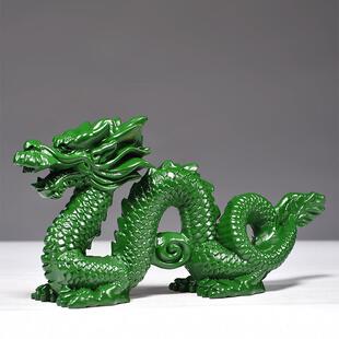 质绿色角木五爪青龙摆件cg-1047实雕刻补木木制客厅卧室生肖吉祥