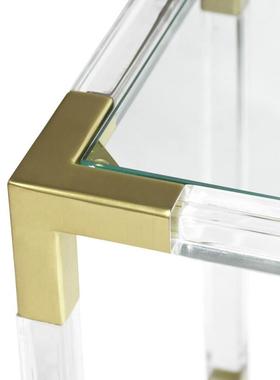 设计师玄关景柜客厅璃明现代轻奢亚61976克力玄关桌透玻置物端台
