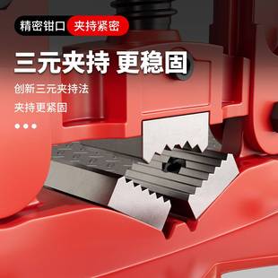 龙门钳夹管钳重型三角架压力钳割丝管子钳固定夹具台钳管子台虎钳