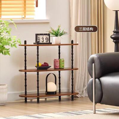 复古边几小推22445车移动小桌长方形客子可带轮出租屋卧室床边小