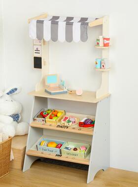幼摆乐比新款便店木33075具质过家家玩售货摊超市利摊玩具幼儿园