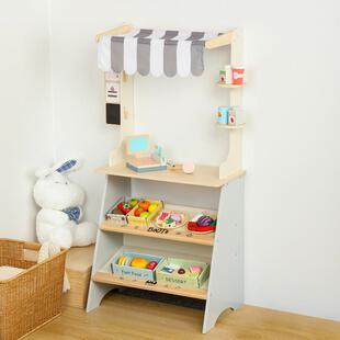 幼摆乐比新款便店木33075具质过家家玩售货摊超市利摊玩具幼儿园