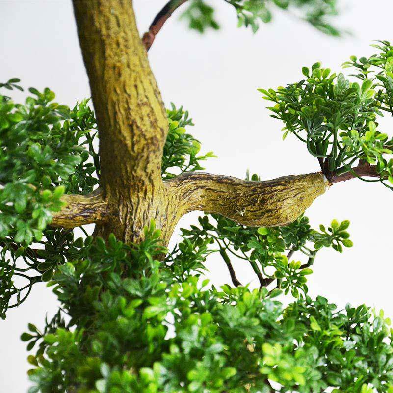 新中式仿迎客松办公室廊ITY过道楼真梯间工走艺品迎松摆件客样板