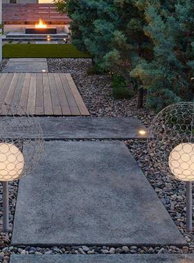 庭院灯圆球公形镂空蒲公英户外园场花园HJ81616C坪插地景观庭广院