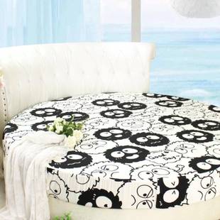 可订棉圆床圆床垫笠单件床床单四件套圆形罩床防床滑保护YQE套g^