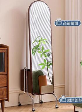 复转全身镜衣帽架家用OLZ落地旋可移动穿衣镜古纳卧室一体镜创意
