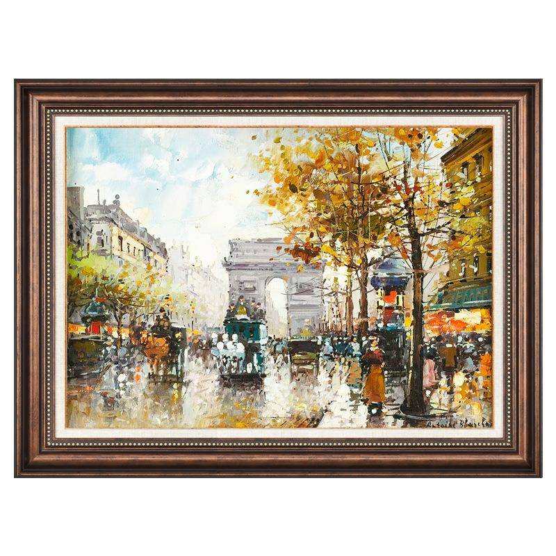 欧式装画大客厅复古挂画饰幅玄关入户走廊DY640677单墙画气轻奢画