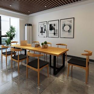 OFT客约工业风大型实木无品牌 办公桌简现L代办公家具会议桌会洽