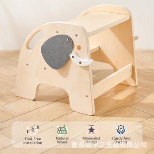 现脚货制用儿童防滑QRP台阶踮木脚凳登高椅宝宝洗手垫家梯台小凳