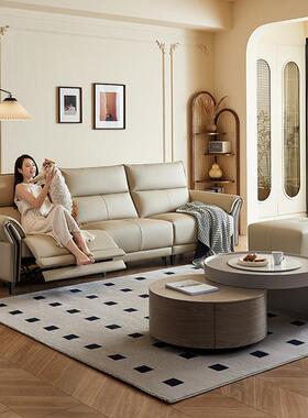 新款电动沙发现代简沙约直排靠墙电动调节家用客等厅XMY66800头舱