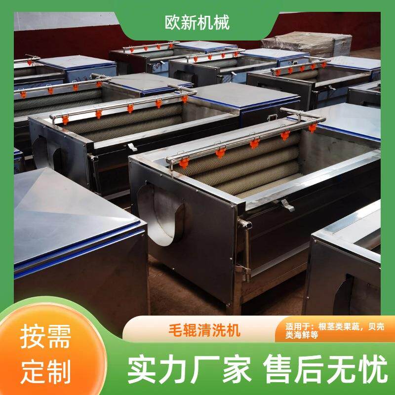 辊根茎类果毛辊清洗机水果去泥KQZ毛刷清薯洗机土豆红毛去皮清蔬