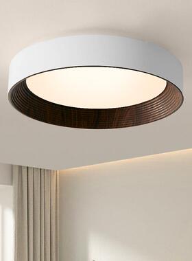 l全光谱室护眼吸顶灯原木风e奶AREd卧书房灯油风圆形家用房间阳台