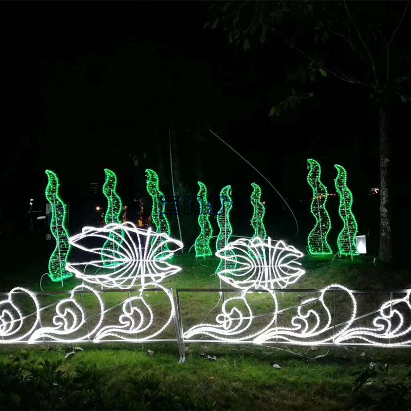 LED海豚动物造型灯户外滴胶公园广场装饰景观灯望头梅花鹿动物灯