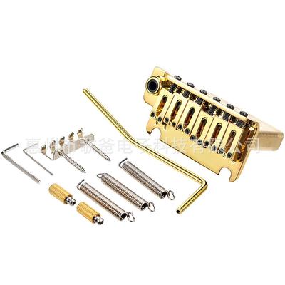 乐器配件件吉他配金档色单铜底座摇高琴桥黑色螺丝63.5JSTmm