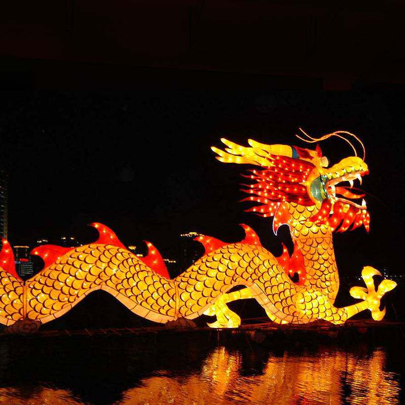 非遗花灯大型国潮龙造型灯组户外不夜城景区庙会中秋装饰摆件灯笼