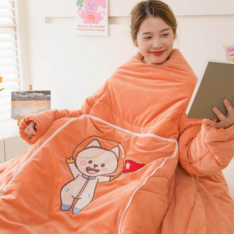 冬季宝宝绒多功能带袖抱被枕被绒加保冬季宝宝暖拉链载二合一午睡,居家布艺,抱枕被,淘宝优惠券,粉丝福利购,淘宝优惠卷