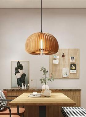 vi餐ntage厅吊灯日民PDD26583式复古卧室木瓜质灯艺术创意宿书房