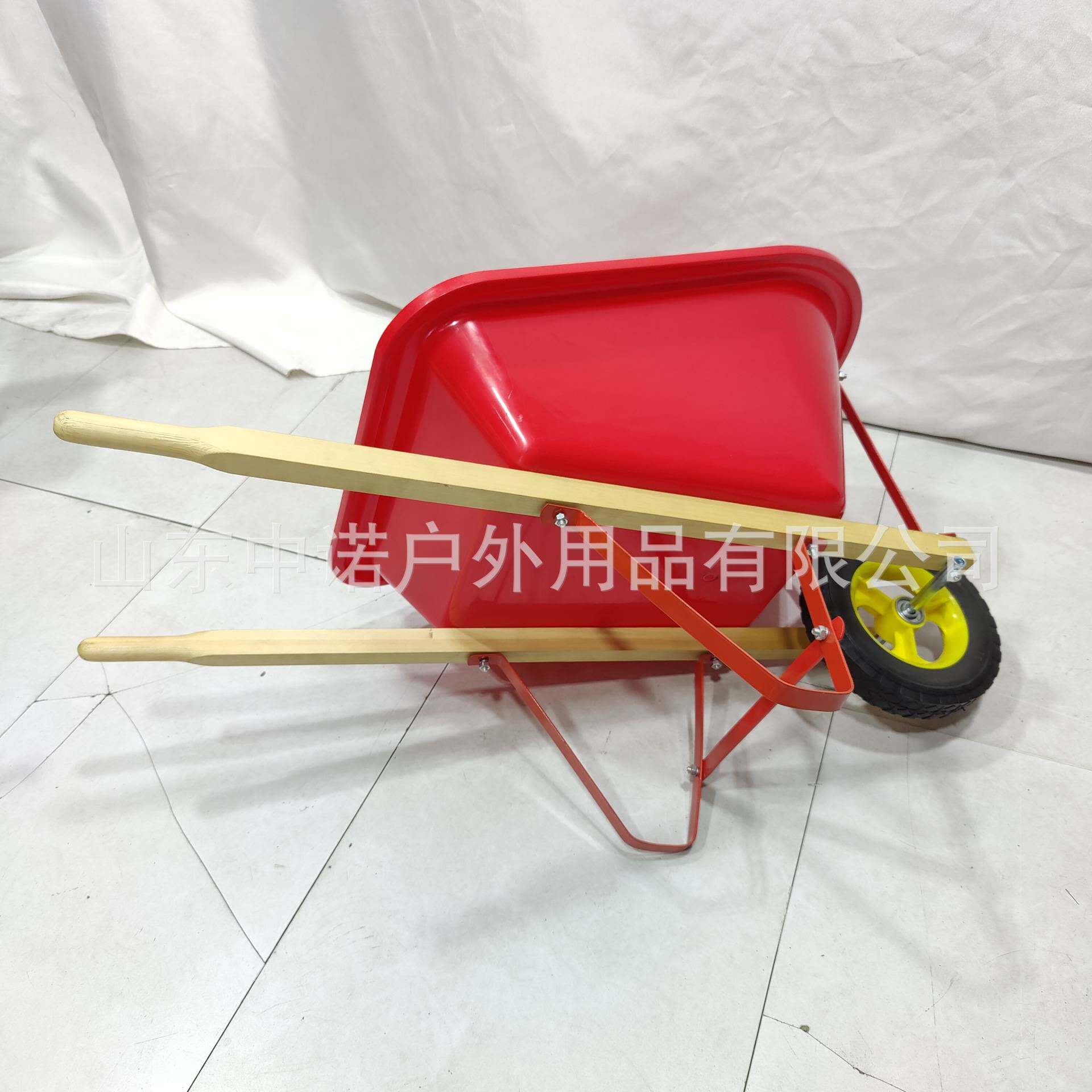 木质塑料斗户外花园独轮儿童手推车 翻斗小手推车 玩沙玩具推沙车