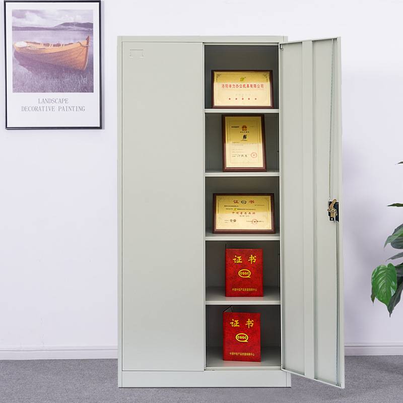 文件柜铁皮办公钢制财务凭证柜资料带锁2门多用储物柜更衣员工柜