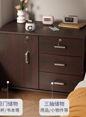 床柜边家用简约带锁可移动多功能收纳置物TXK头架客厅矮卧室床柜