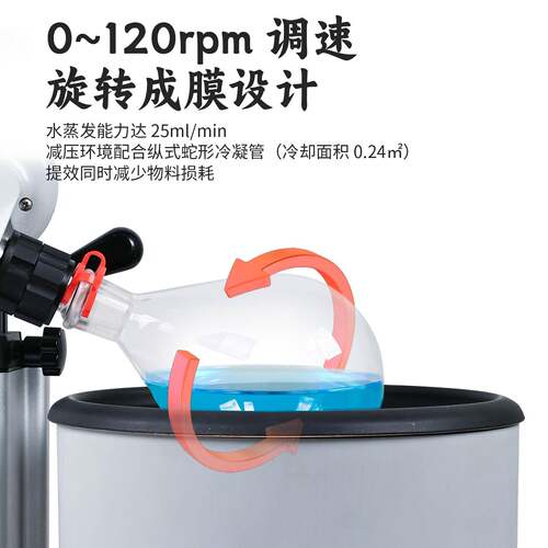 旋0转蒸发仪实验室升蒸馏结仪减压萃取晶提GGL纯YRE-211蒸发器自
