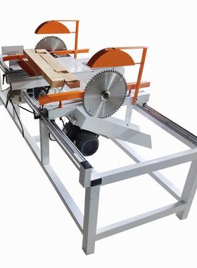 工推台锯木简木工齐头锯双端锯可调裁板锯齐头锯双头齐边易头锯自