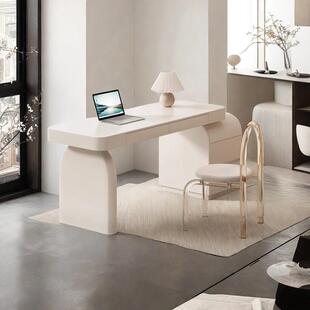 全奶实书桌法式电竞桌椅组木合时油尚感设计师风小DER清新书房电