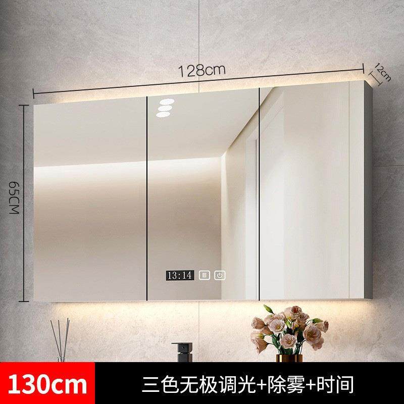 智浴室镜柜RYU单独挂墙式灯洗手间梳镜卫生间镜子妆带置物能架带