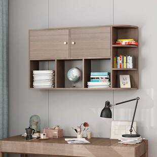 墙上置物架壁挂式墙面收纳壁柜悬空书架柜子客厅卧室带转角吊柜