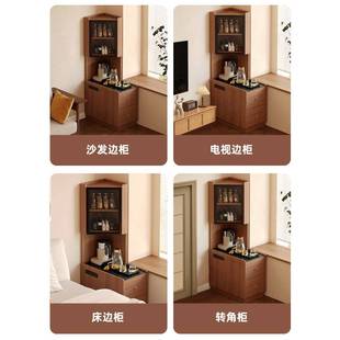 转角置物架墙角床头收纳柜客厅拐角茶台2025新款沙发旁边的侧边柜