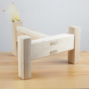 磨老杉石木架子防古磨盘放置架多脚款CDO式三架置架防腐木物四角