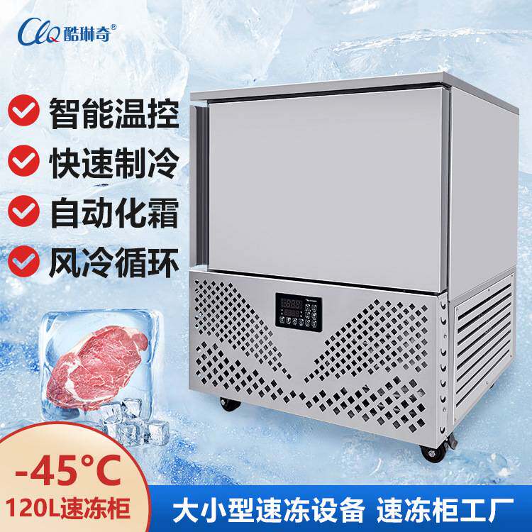 智能控温快速制冷商用小型包子饺子海鲜厂家直销-45度120L速冻机