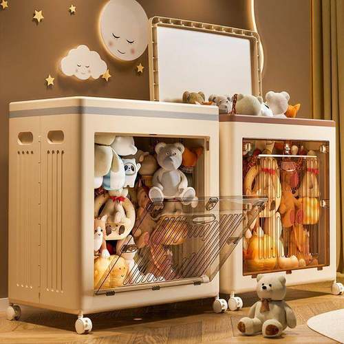 V3N子家收纳ENR箱用大容量可折叠卧室衣被物翻盖可移动整理箱衣服