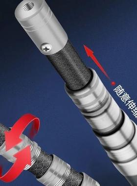 素抄网杆高伸缩F9899THM杆高空果超硬捞鱼松碳摘塔碳素采碳摘槟榔